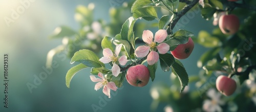 Close up of an apple tree s...