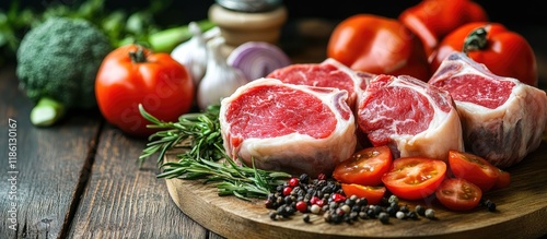 Beef cut paired with fresh ...