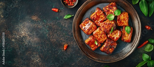 View of tempeh mendoan a ta...