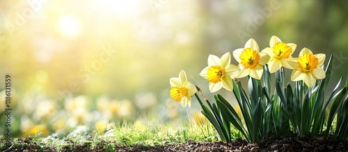 Sprouted spring flowers daf...
