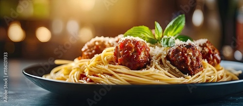 Italian spaghetti pasta wit...