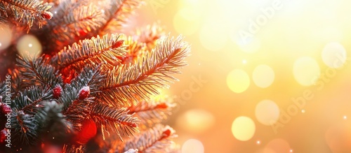 Christmas red pine tree wit...
