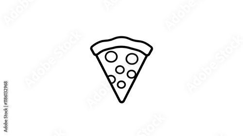 Pizza slice icon logo. Generative AI