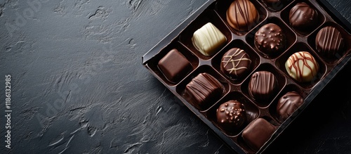 Box filled with tasty choco...