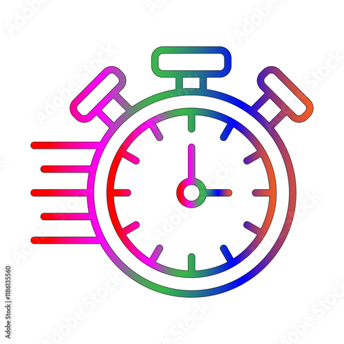 Stopwatch line gradient