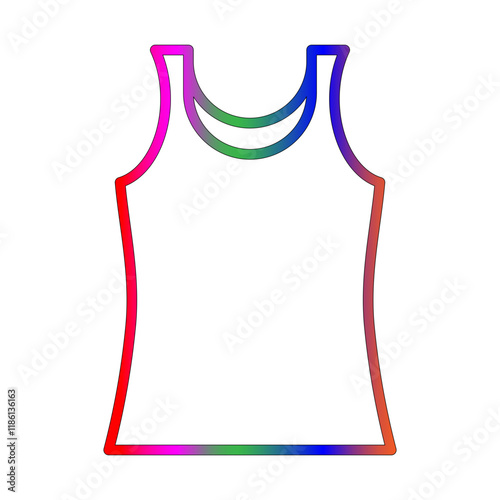 sleeveless Shirt line gradient