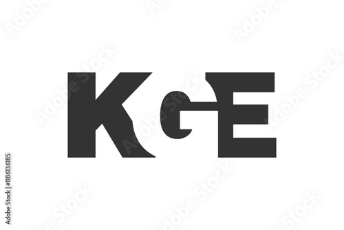 KGE logo design. Initial letter K G E bold font style for tech startups, consulting, corporate branding. Creative company name, headlines typography identity, trendy logotype.