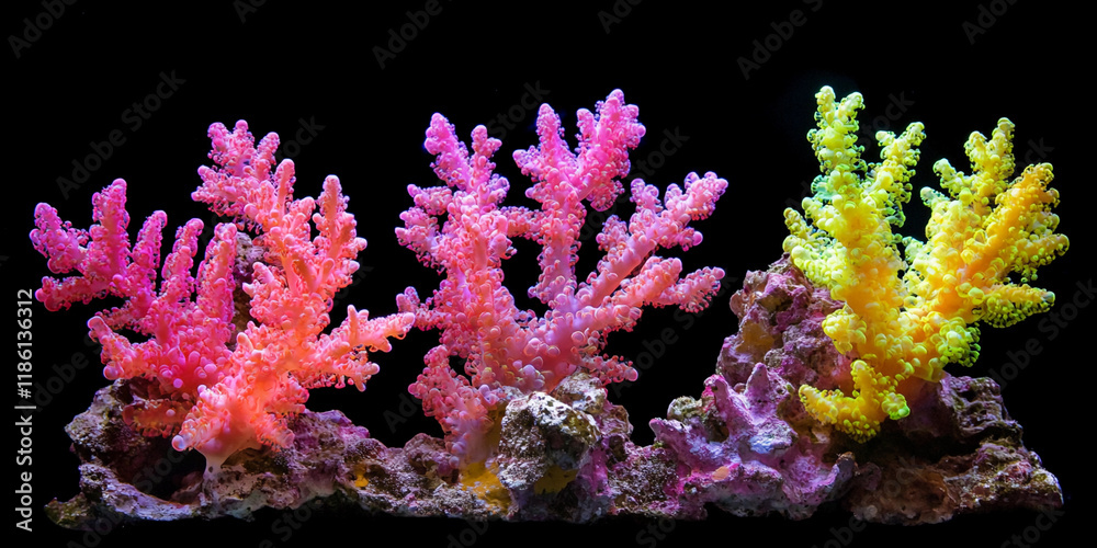 Fototapeta premium Colorful coral formations create vibrant underwater visuals