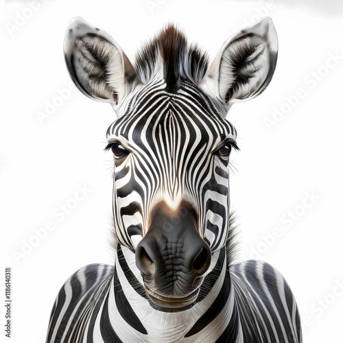 portrait of a zebra art illustration 