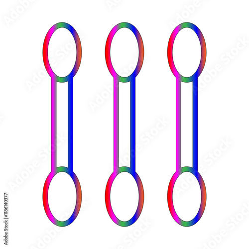 Cotton buds icon line gradient