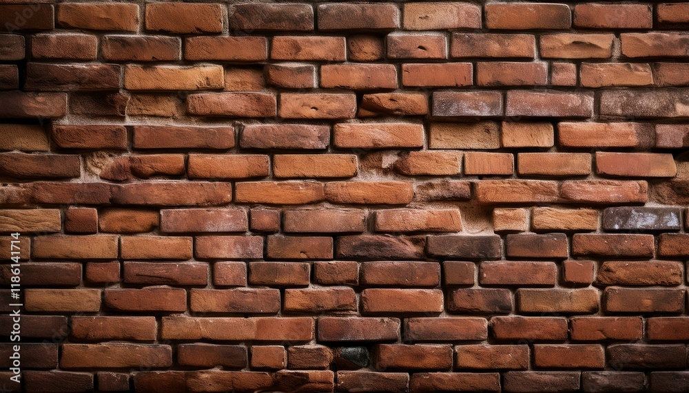Fototapeta premium Timeless Appeal: A Rustic Brick Wall Backdrop