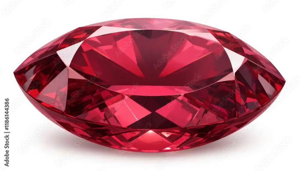 Magnificent Marquise Cut Ruby Gemstone: A Deep Red Jewel with Brilliant Facets Magnificent Marquise Cut Ruby Gemstone: A Deep Red Jewel with Brilliant Facets