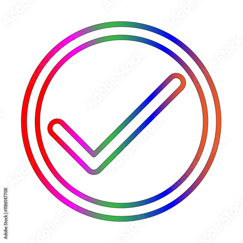 Check icon line gradient