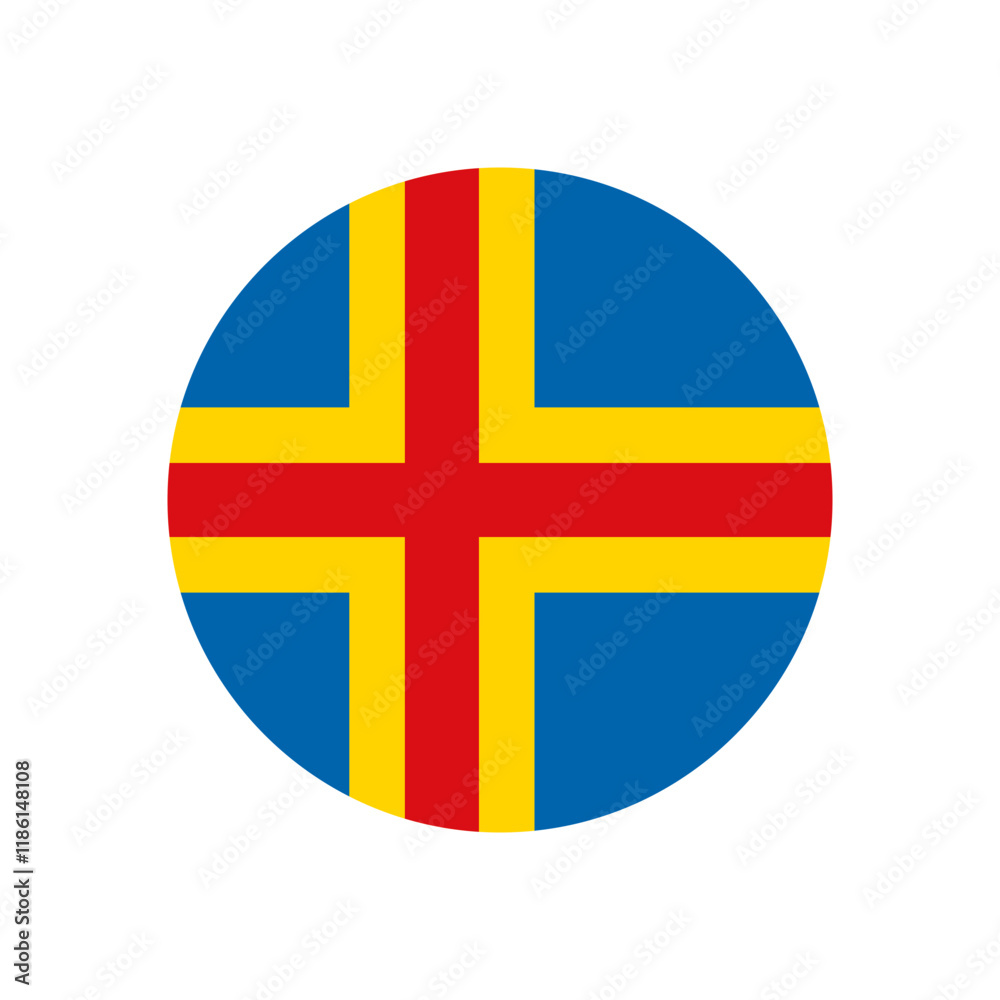 Flag of Aland or Åland Islands autonomous region, Finland Flag of Aland or Åland Islands autonomous region, Finland