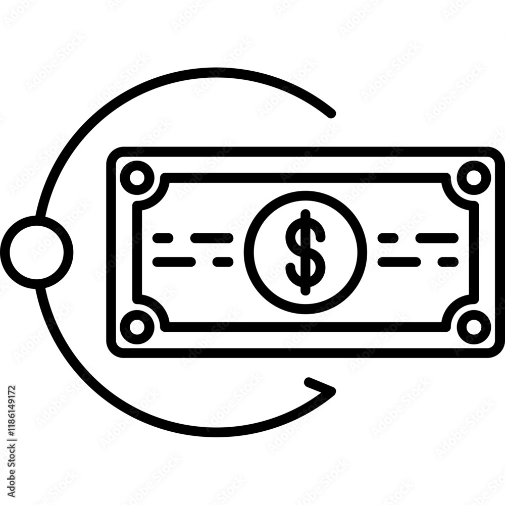 Fototapeta premium Cash Outflows Icon