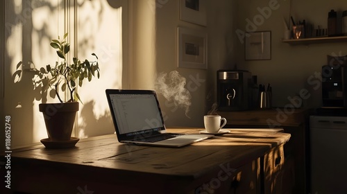 Wallpaper Mural Contemplative Workspace: Tranquil Moments of Inspiration Torontodigital.ca