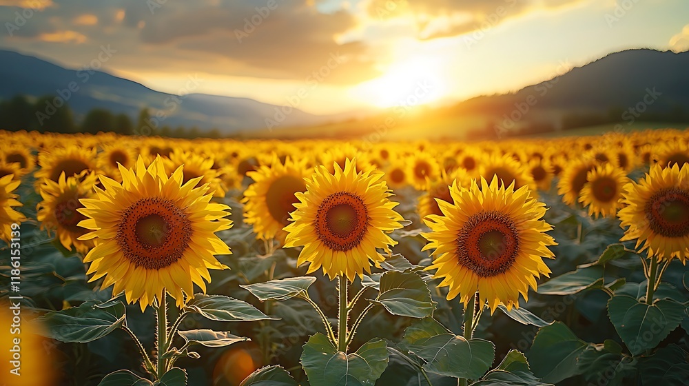 Fototapeta premium sunflower field in summer