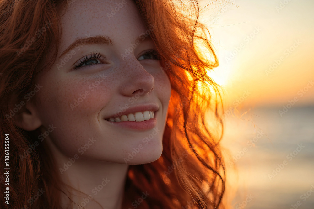Generative AI Portrait of Person Traveler Enjoying Sunset on Beach during Summer Vacation Generative AI Portrait of Person Traveler Enjoying Sunset on Beach during Summer Vacation