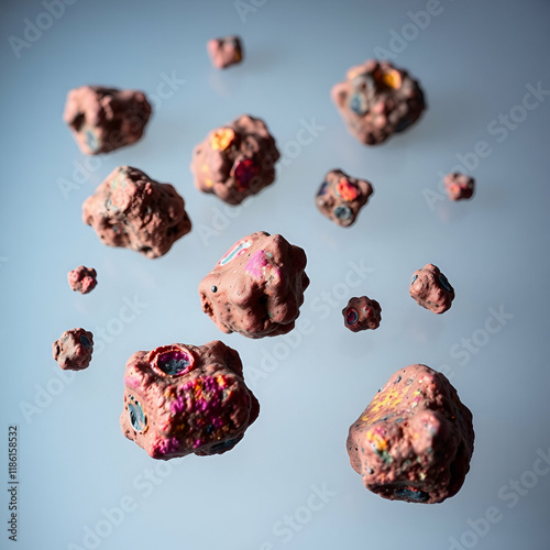 red and black stones