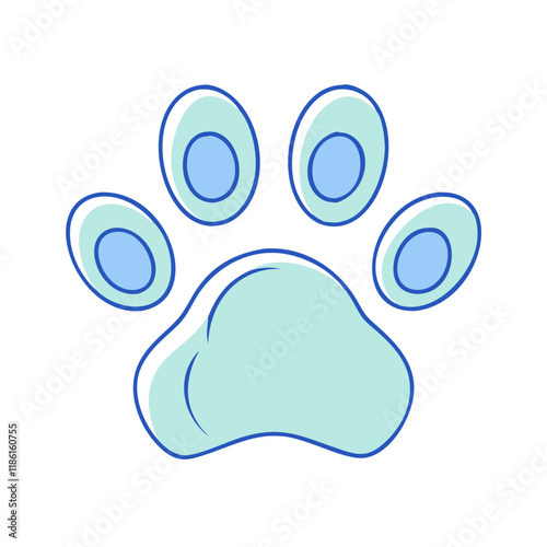 family pet paw print vector icon, family day vector illustration - simple illustration of family pet paw print perfect for logos, and family day-themed designs.