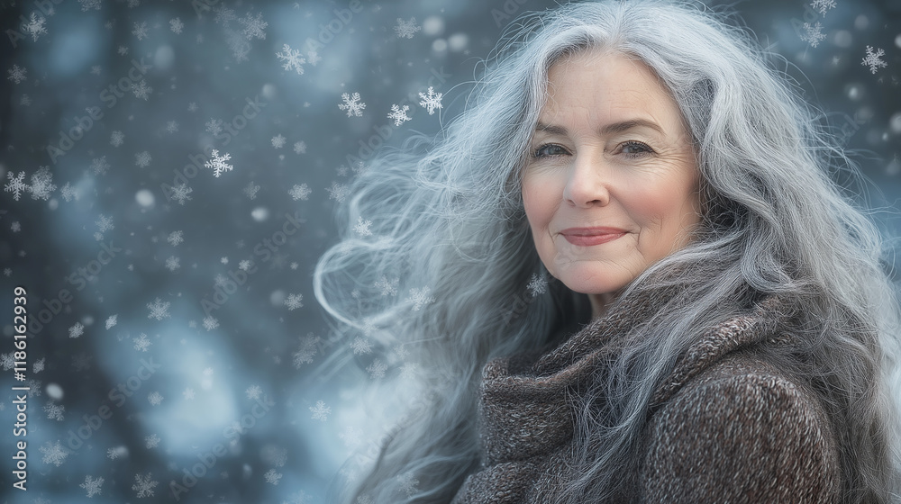 Senior portrait in snow. Senior portrait in snow.
