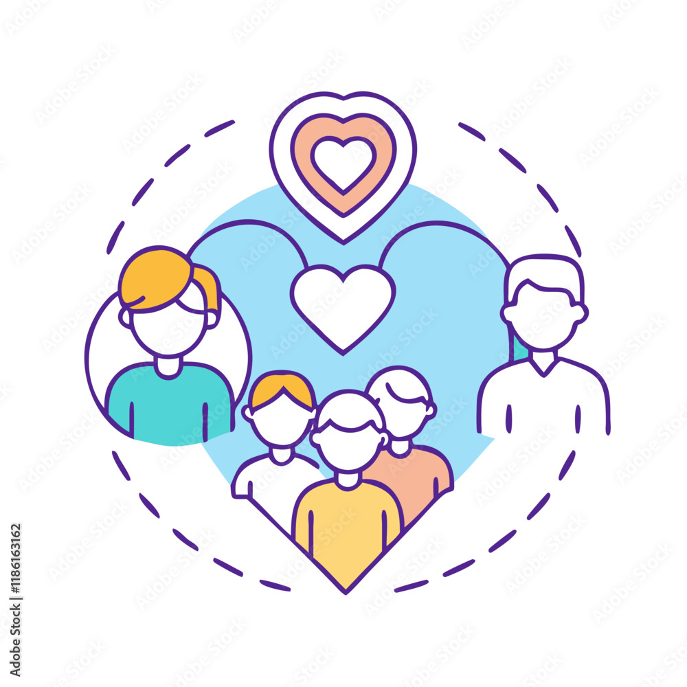 heart with generations vector icon, family day vector illustration - simple illustration of heart with generations perfect for logos, and family day-themed designs. heart with generations vector icon, family day vector illustration - simple illustration of heart with generations perfect for logos, and family day-themed designs.