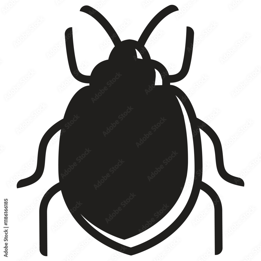 Bug Icon Isolated on White Background Bug Icon Isolated on White Background