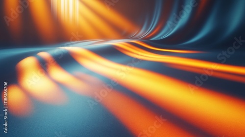 Flowing Golden and Blue Streaks of Light: Dynamic Visual for Branding, Creative Projects, and Digital Design