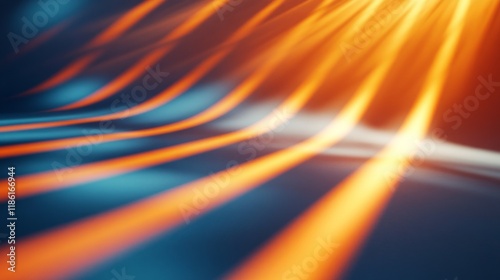 Flowing Golden and Blue Streaks of Light: Dynamic Visual for Branding, Creative Projects, and Digital Design