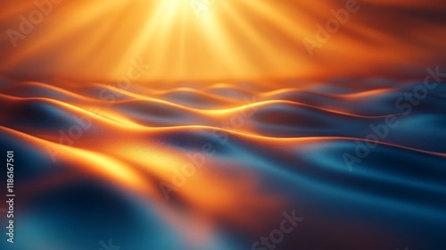 Golden Light Reflecting on Wavy Surface, for Design, Branding, Marketing, and Creative Concepts

