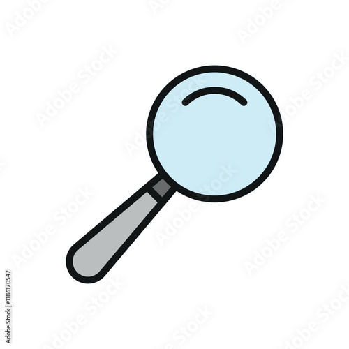 Magnifying glass icon featuring a modern and minimalist style, ideal for adding clarity to research, investigation, or educational-themed projects