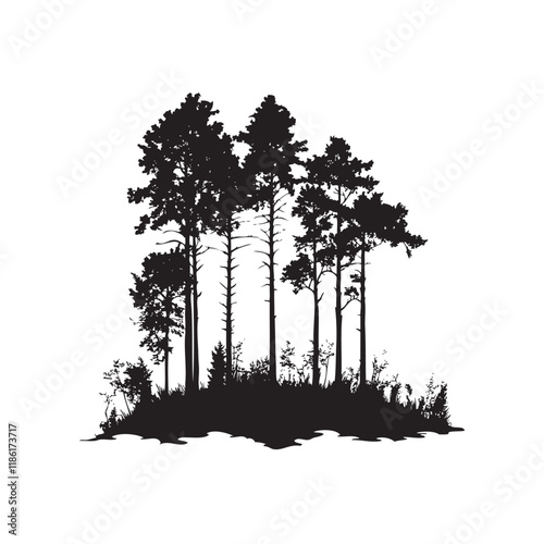 tree silhouette, one million trees