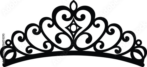 
Princes tiara crown vector, Princess crown silhouette

