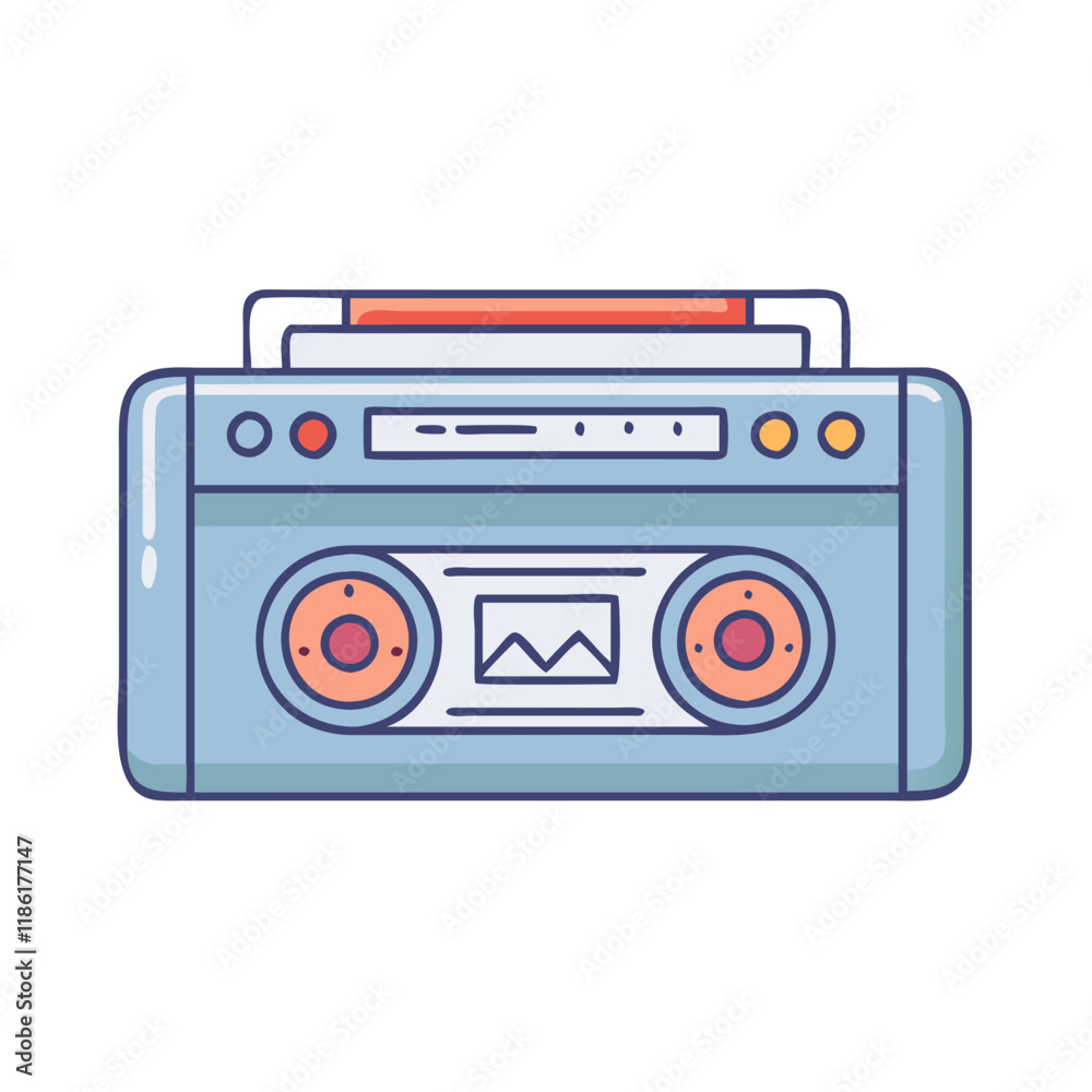cassette player vector icon, national retro day vector illustration - simple illustration of cassette player perfect for logos, and national retro day vector-themed designs. cassette player vector icon, national retro day vector illustration - simple illustration of cassette player perfect for logos, and national retro day vector-themed designs.
