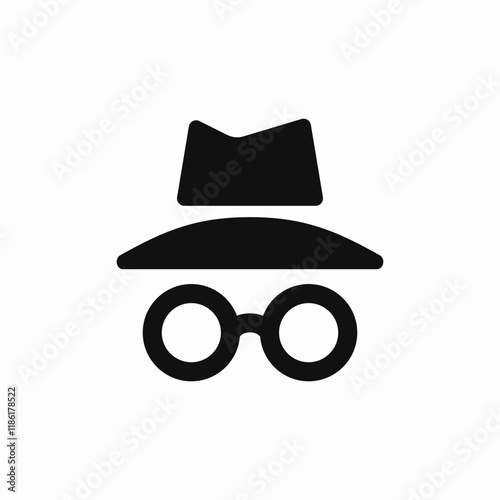 incognito spy glasses icon vector sign