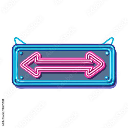 neon sign vector icon, national retro day vector illustration - simple illustration of neon sign perfect for logos, and national retro day vector-themed designs.