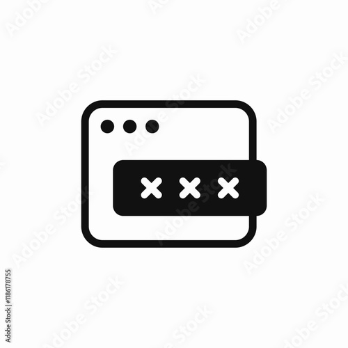 browser window close icon vector sign photo