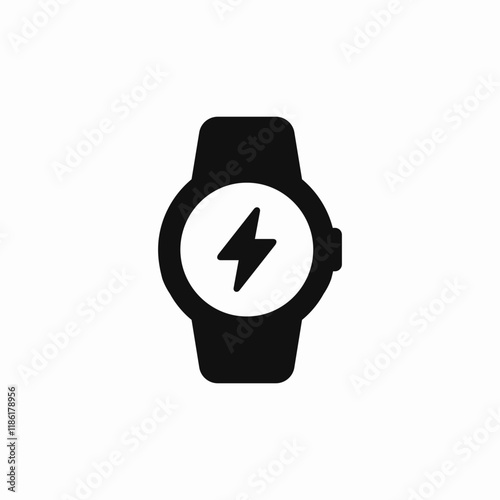 smart watch battery icon vector sign
