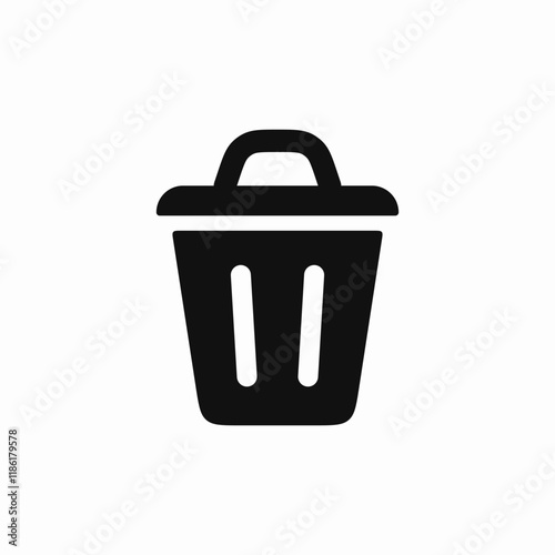 trash bin delete icon vector sign