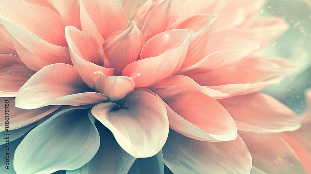 Close-Up of a Delicate Pink Dahlia Flower Close-Up of a Delicate Pink Dahlia Flower