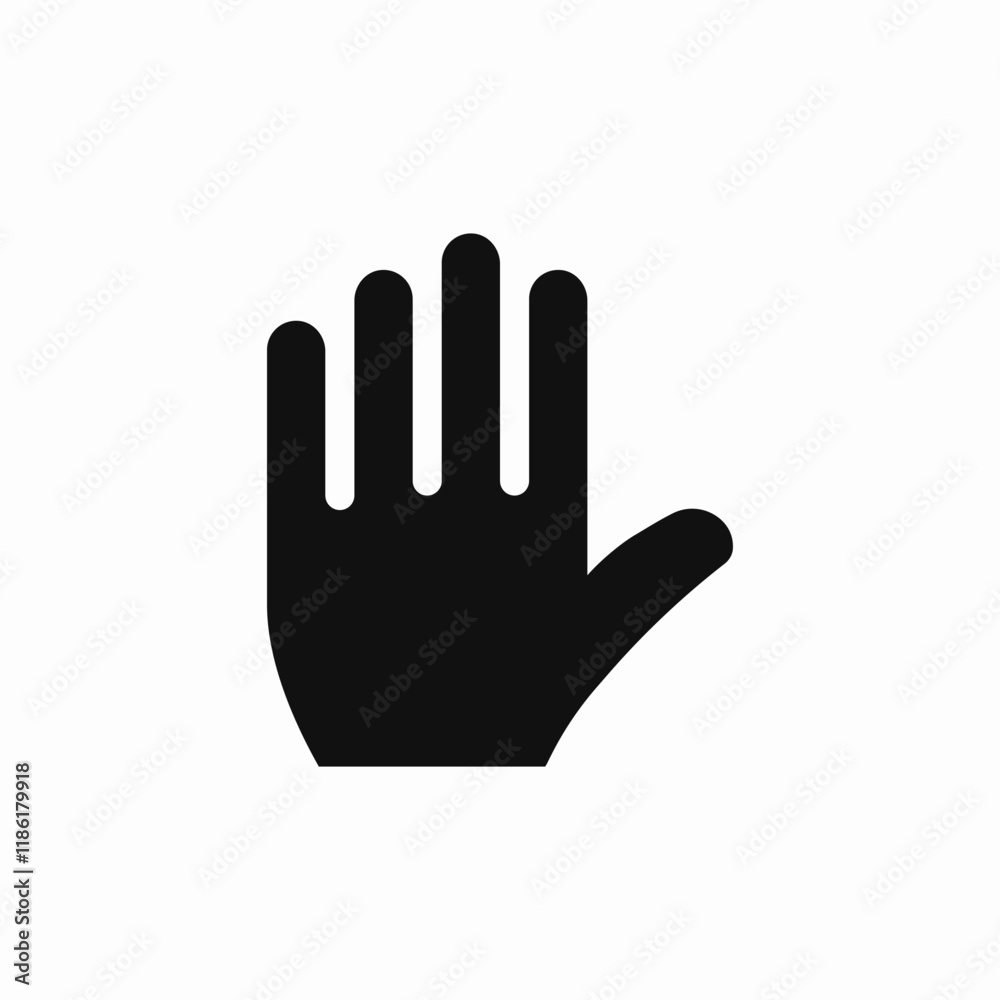 stop hand gesture icon vector sign stop hand gesture icon vector sign