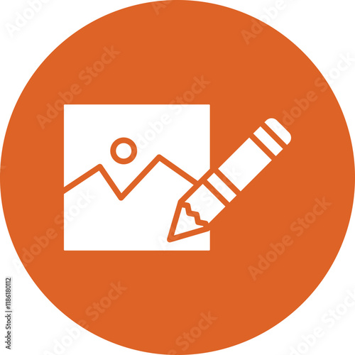 Photo Editing Icon glyph circle icon