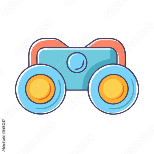 stereoscope viewer vector icon, national retro day vector illustration - simple illustration of stereoscope viewer perfect for logos, and national retro day vector-themed designs.