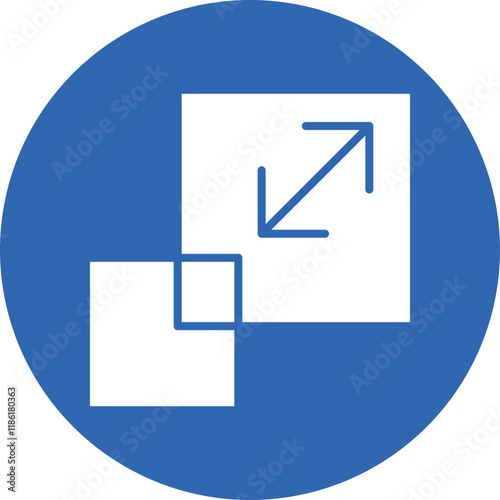 Scaling Tool glyph circle icon