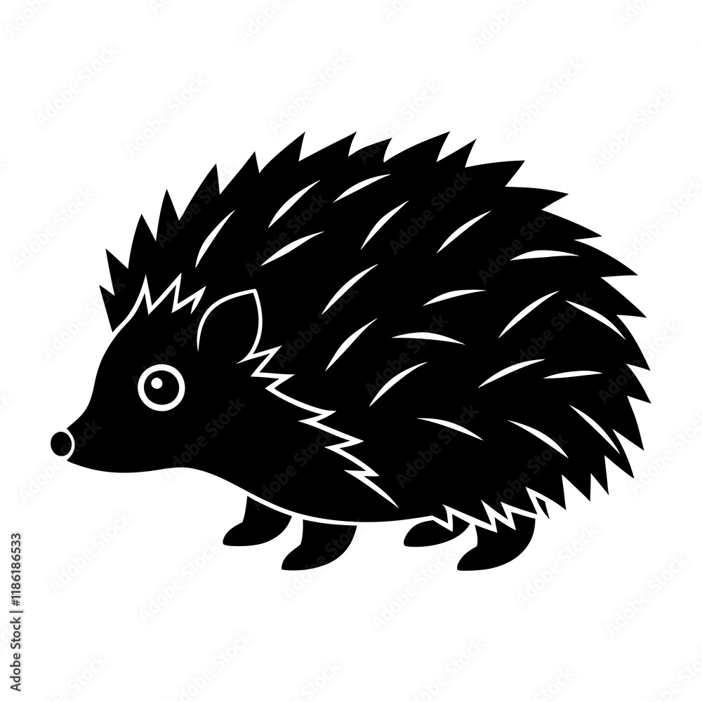 Hedgehog Silhouette vector illustration Hedgehog Silhouette vector illustration