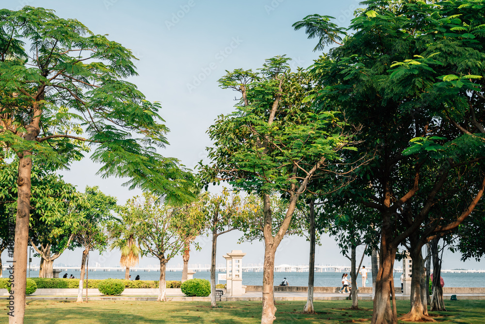 Jimei District seaside park in Xiamen, China