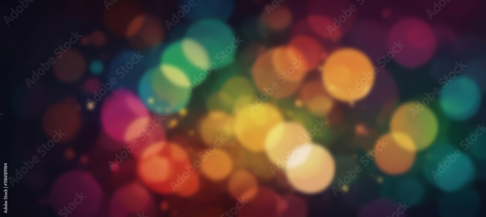 Fototapeta premium luces bokeh colores vibrantes. desenfocado