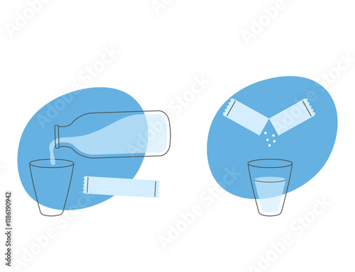 Instruction how to use medicine powder from temperature or painkiller powder
