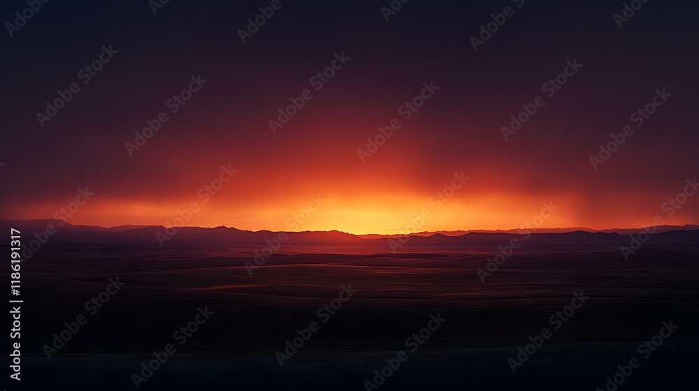 Fototapeta premium Majestic Sunset Serenity: Breathtaking Alpine Landscape