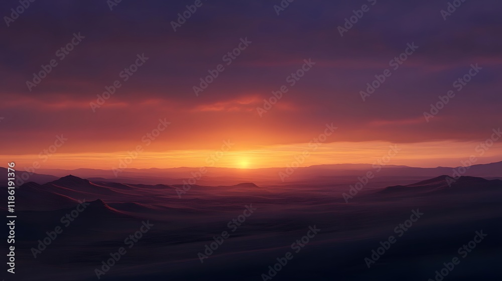 Obraz premium Majestic Sunset Serenity: Breathtaking Alpine Landscape